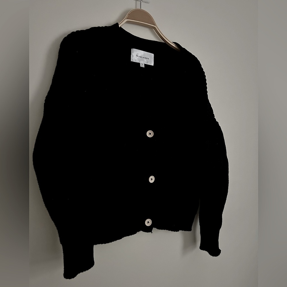 Tradlands black ‘Shelter’ cardigan - sz small